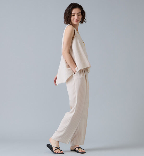 Liesse「麻調ノースリーブブラウス」|シャツ・ブラウス|