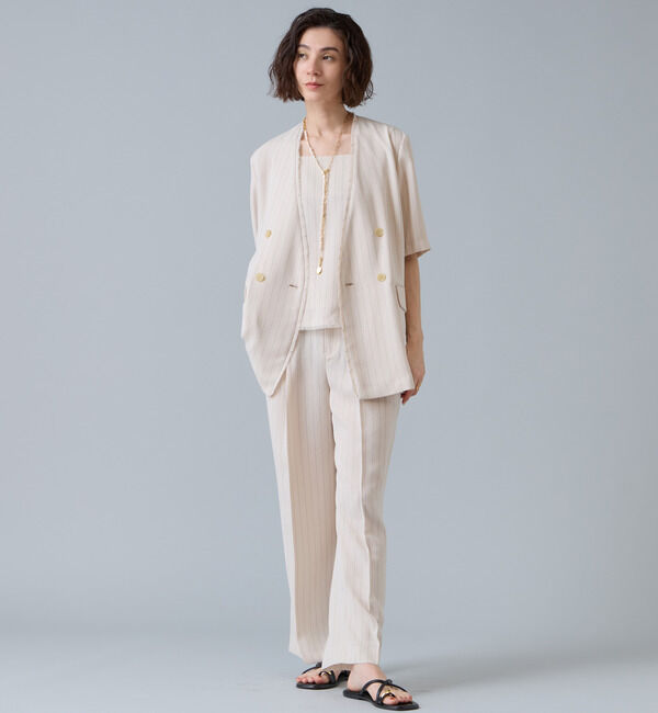 Liesse「麻調ノースリーブブラウス」|シャツ・ブラウス|