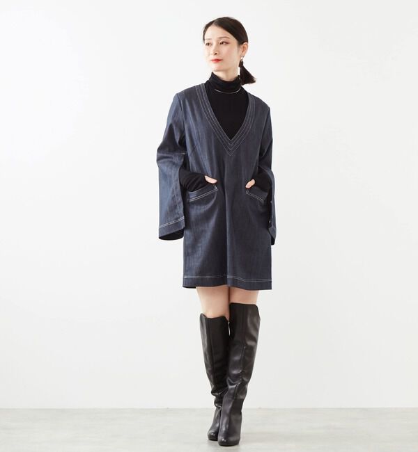 Soffitto「Vネックミニワンピース」|ワンピース|