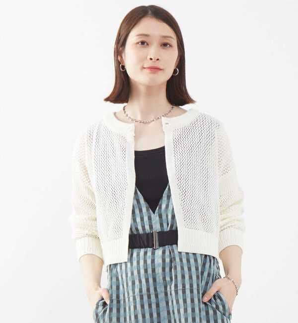 Soffitto「2WAYメッシュニット」|ニット・セーター|ホワイト