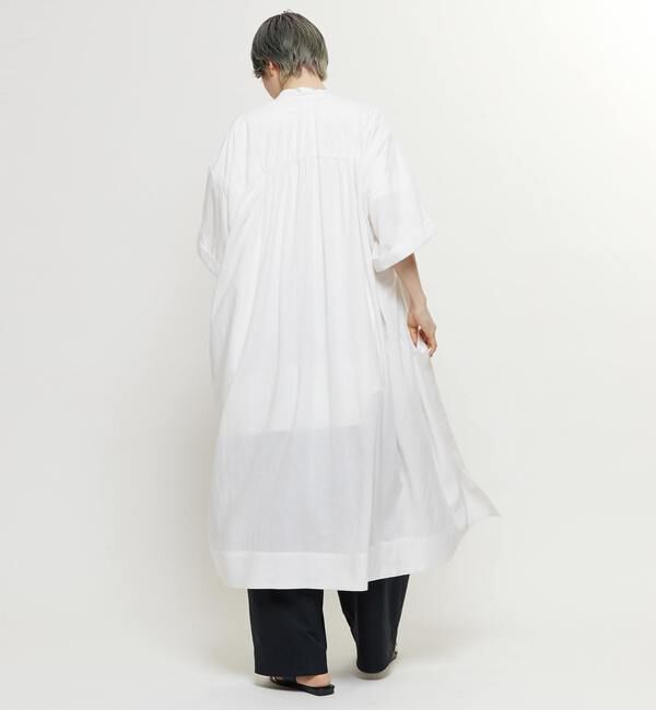 Soffitto「【nota della mano sinistra（ノータ デラ マノ シニストラ）】5分袖前開きシャツワンピ－ス」|ワンピース|