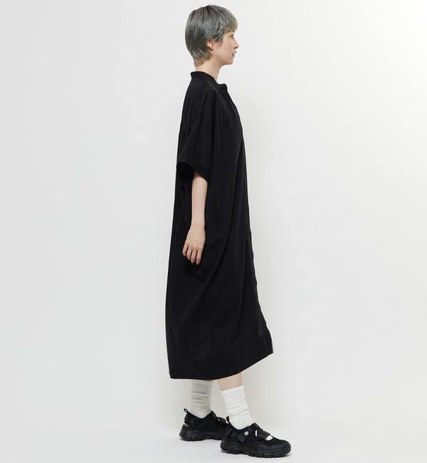 Soffitto「【nota della mano sinistra（ノータ デラ マノ シニストラ）】5分袖前開きシャツワンピ－ス」|ワンピース|