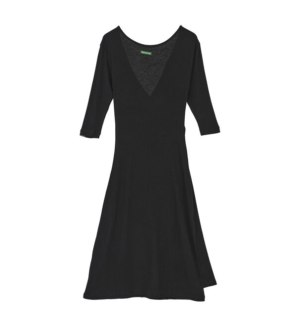 SOFFITTO「【GREEN BUTTER/グリーンバター】Shining Wrap Dress Black」|ワンピース|