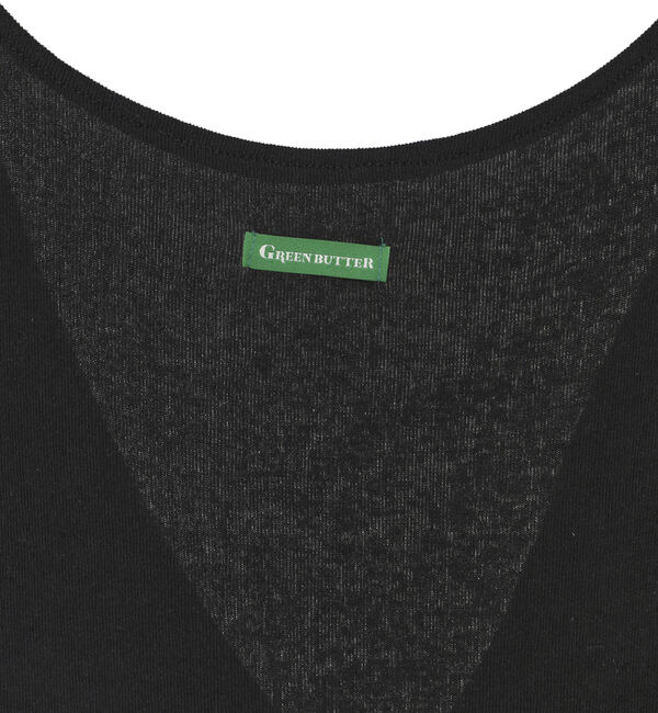 SOFFITTO「【GREEN BUTTER/グリーンバター】Shining Wrap Dress Black」|ワンピース|