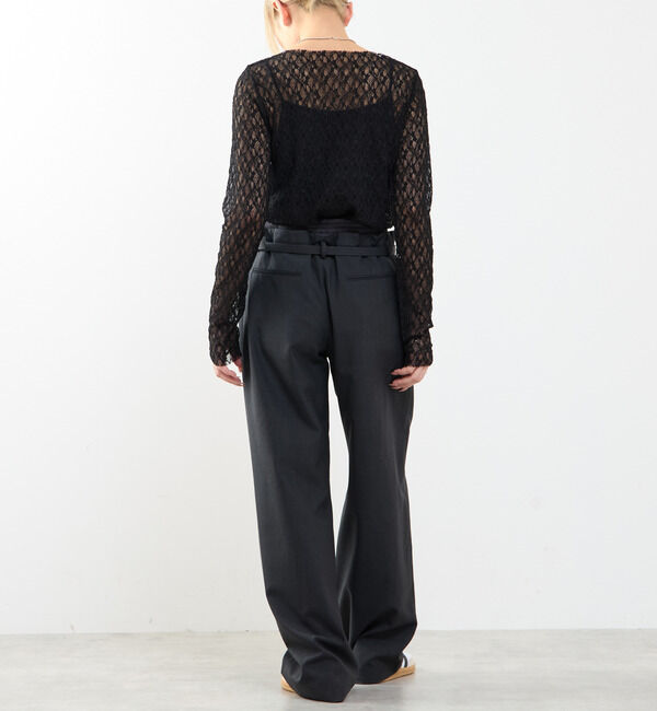 SOFFITTO「【A_/エース】ストレッチレースプルオーバー」|Tシャツ・カットソー|