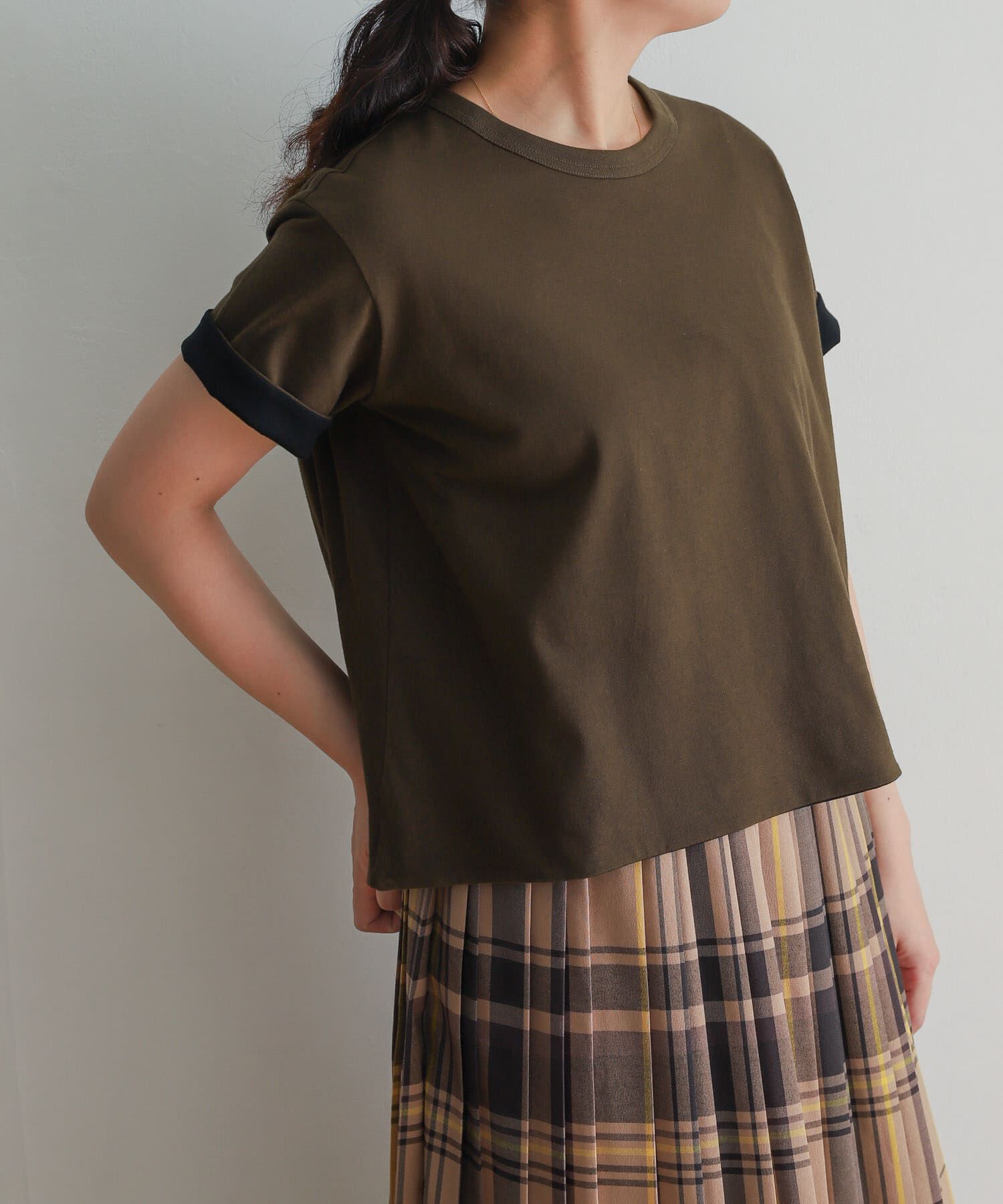 URBAN RESEARCH DOORS「mizuiro ind　reversible t-shirts」|Tシャツ・カットソー|ブラウン系その他