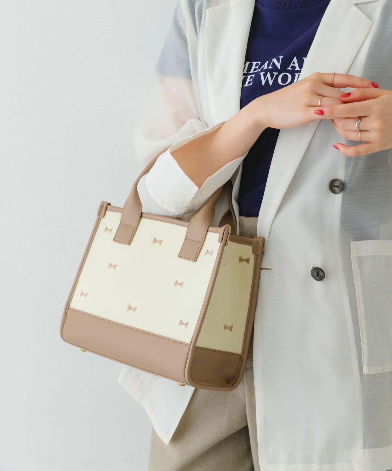 RODE SKO「刺繍スクエアバッグ」|ハンドバッグ|