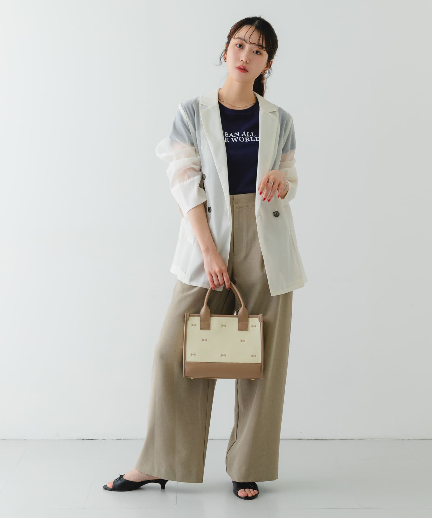 RODE SKO「刺繍スクエアバッグ」|ハンドバッグ|