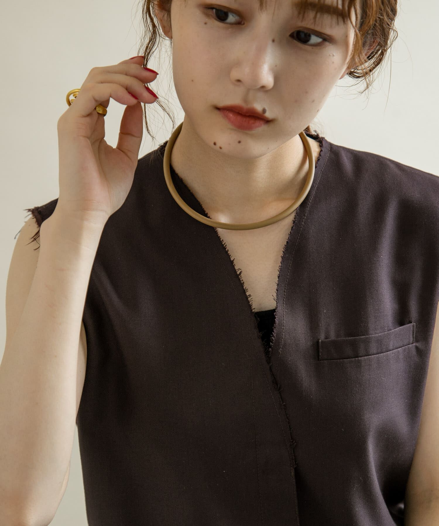 SMELLY「エコレザーチョーカー」|ネックレス|