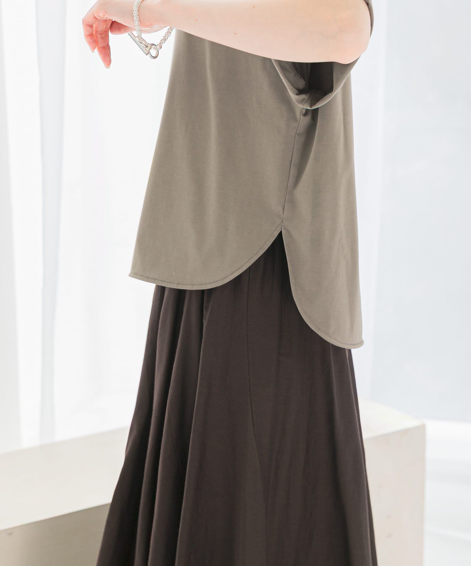 URBAN RESEARCH ROSSO「UVカットデザインスリーブプルオーバー」|Tシャツ・カットソー|