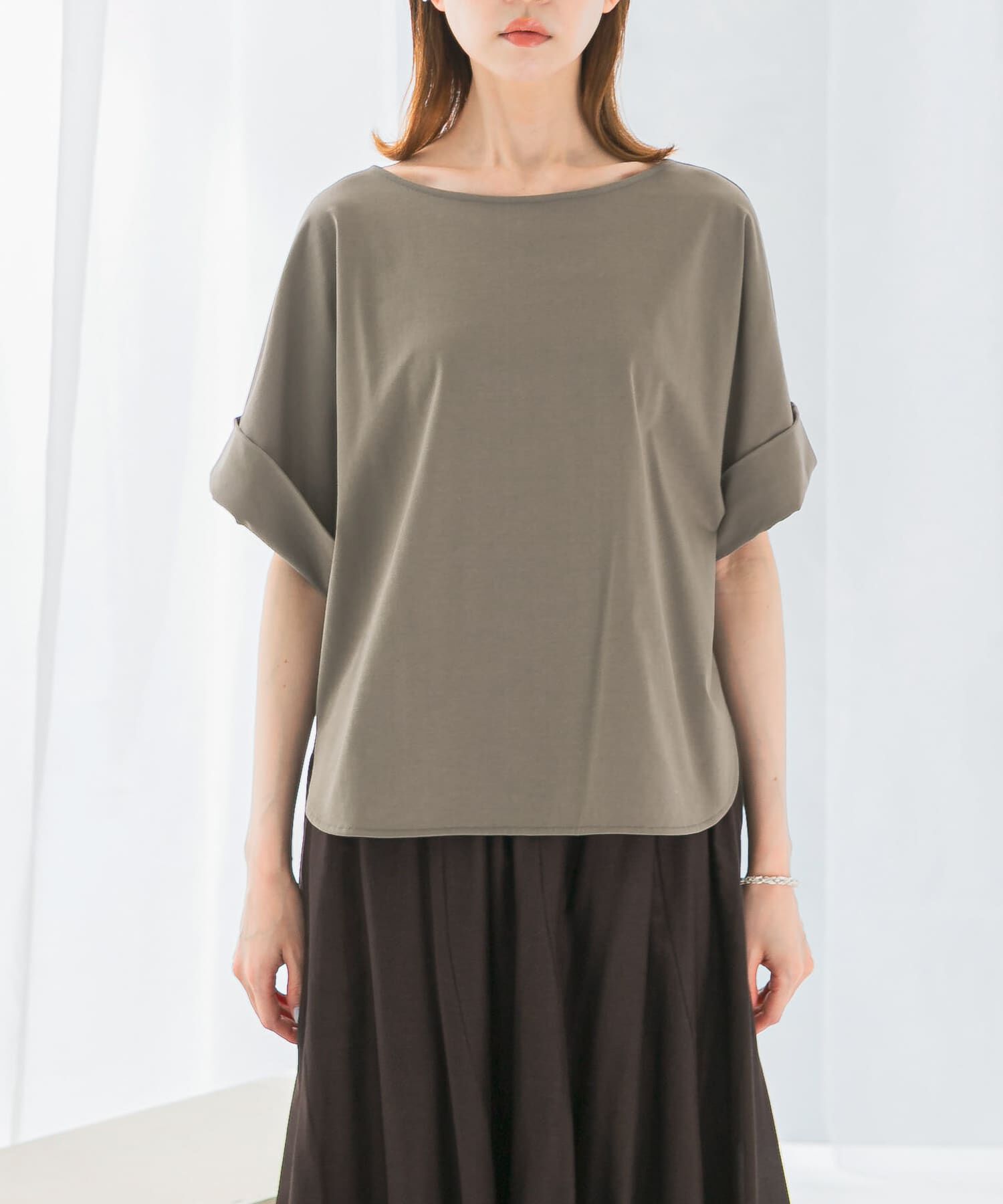 URBAN RESEARCH ROSSO「UVカットデザインスリーブプルオーバー」|Tシャツ・カットソー|