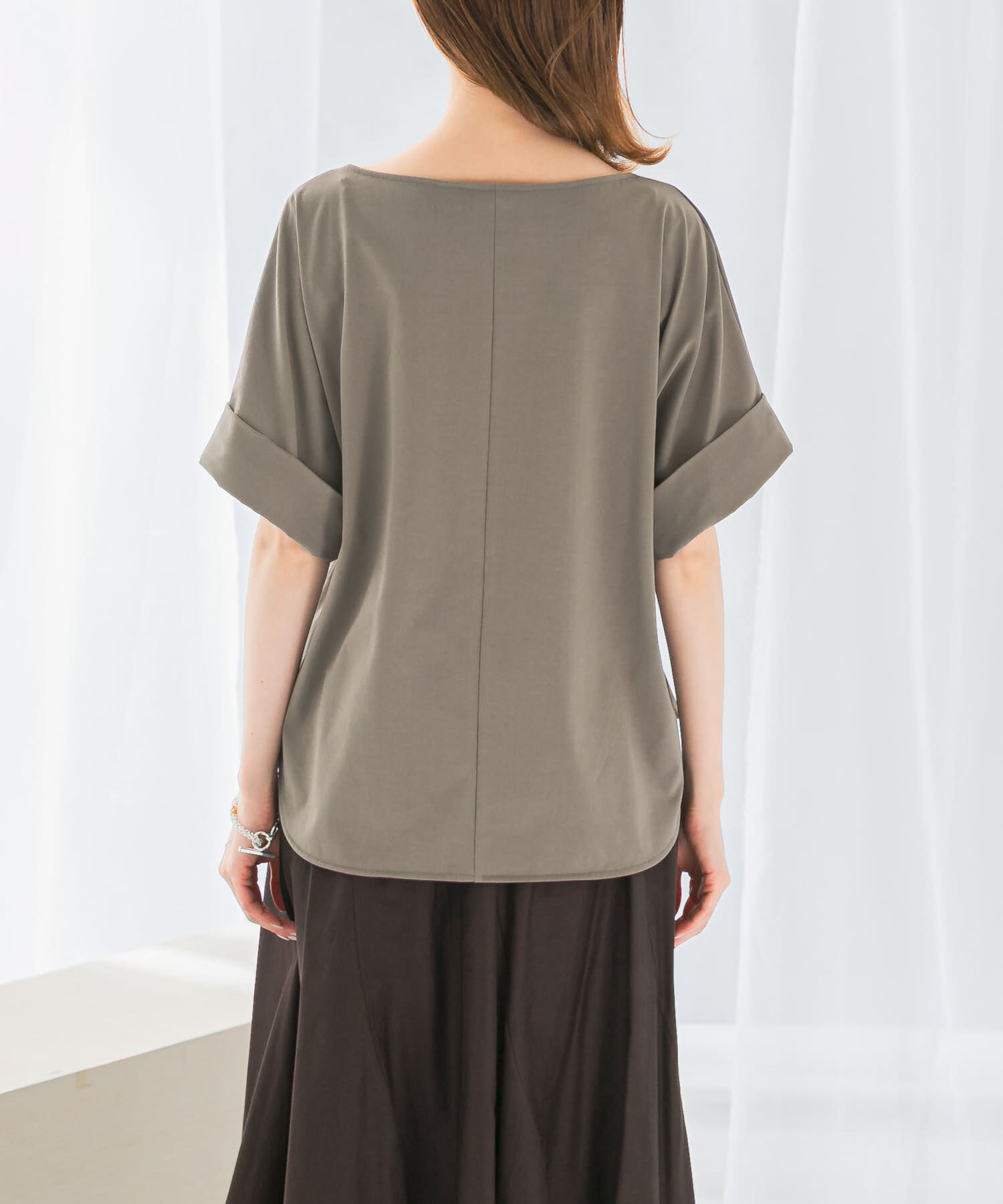 URBAN RESEARCH ROSSO「UVカットデザインスリーブプルオーバー」|Tシャツ・カットソー|