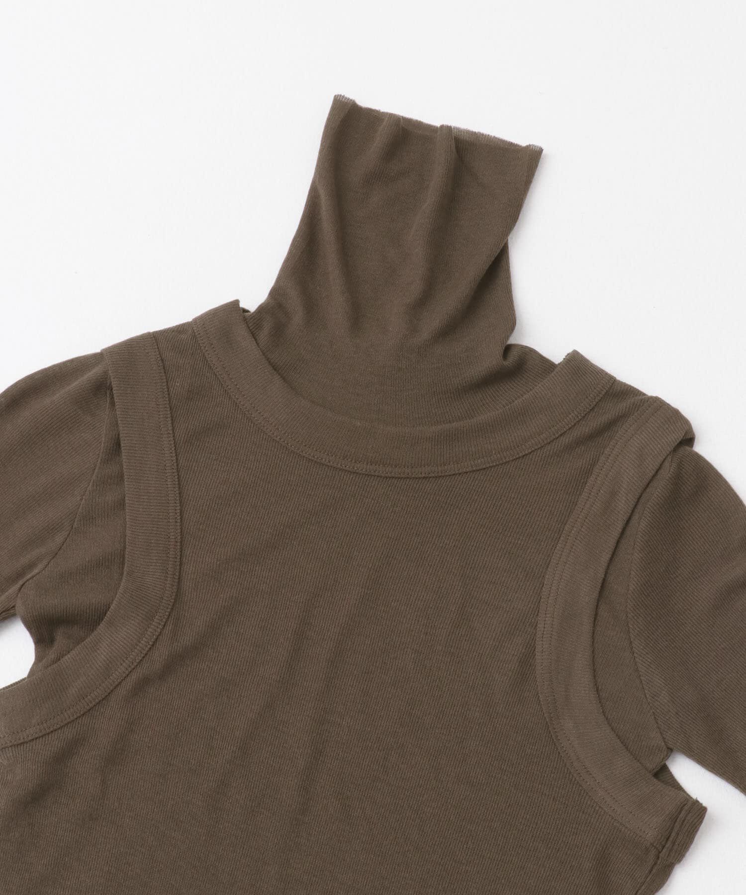 URBAN RESEARCH ROSSO「le　WOOL LAYERD TURTLE-NECK TOP」|Tシャツ・カットソー|