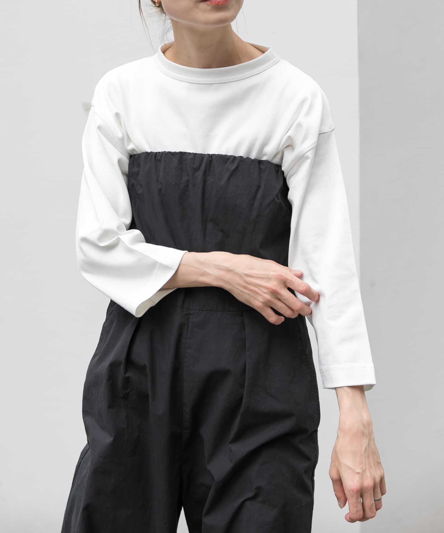 URBAN RESEARCH DOORS「FORK&SPOON　ボトルネック8分袖Tシャツ」|Tシャツ・カットソー|オフホワイト