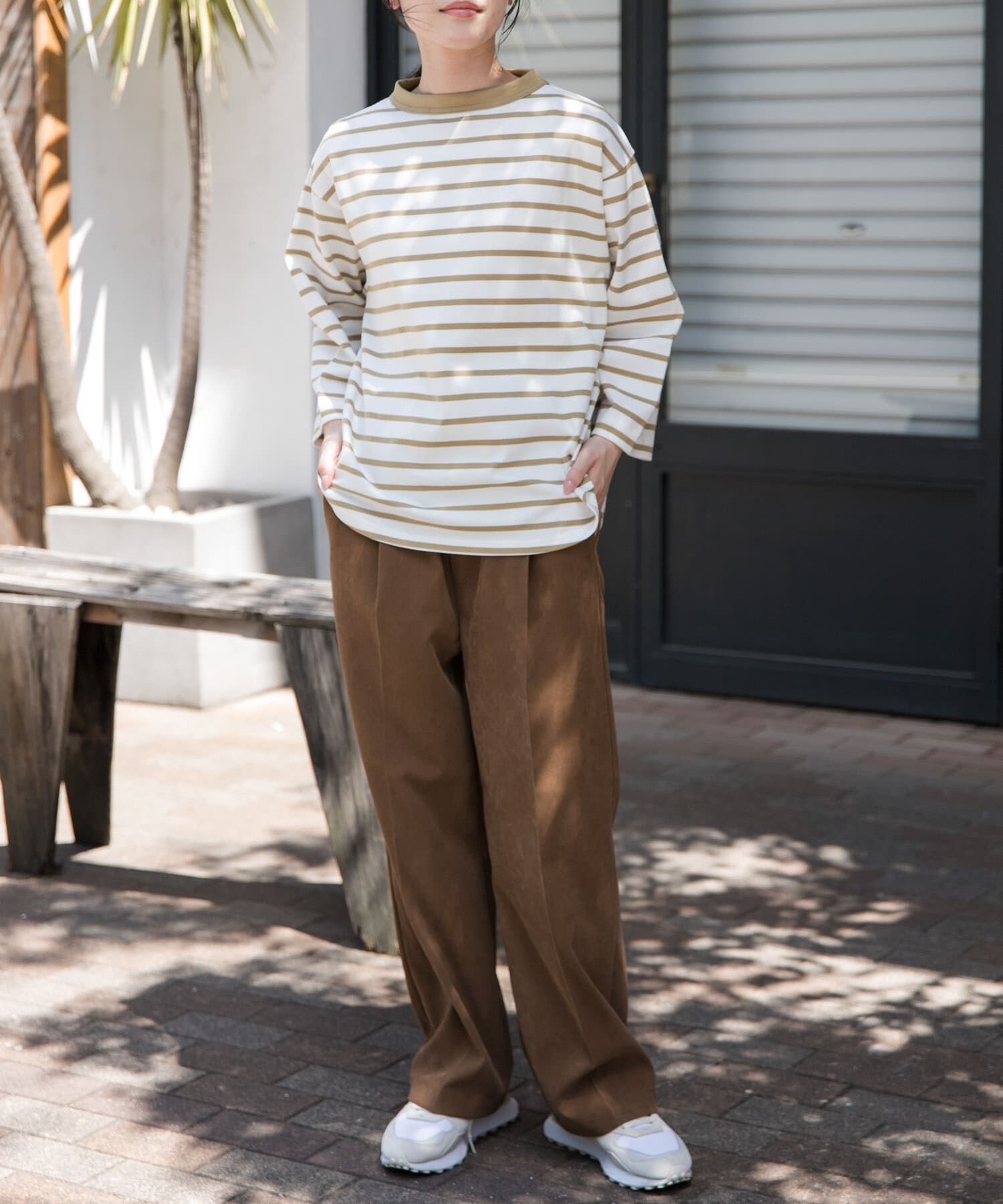 URBAN RESEARCH DOORS「FORK&SPOON　ボトルネック8分袖Tシャツ」|Tシャツ・カットソー|