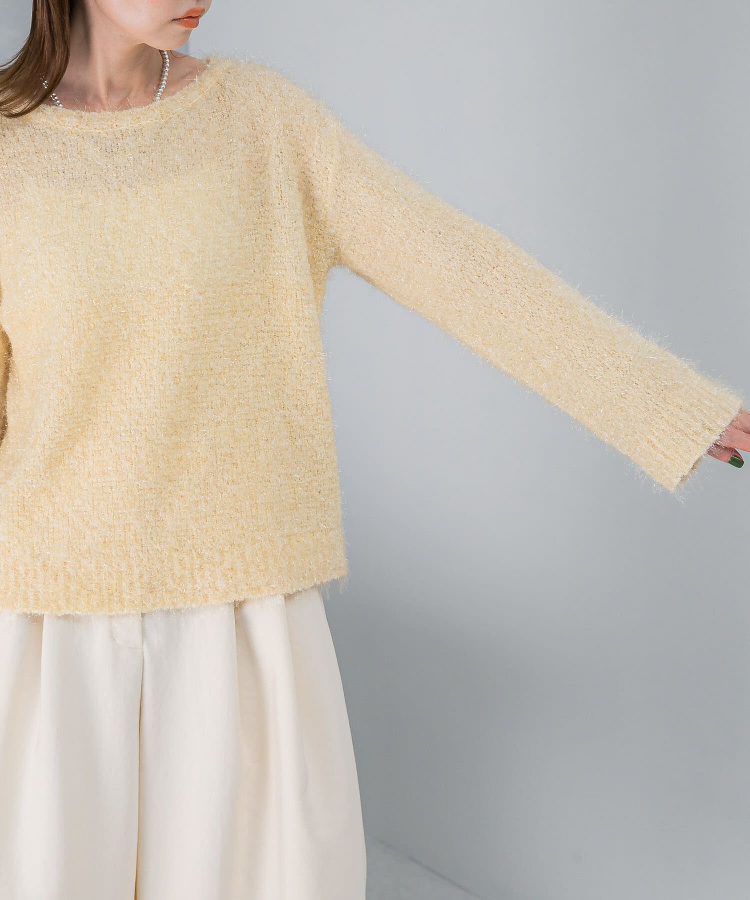 URBAN RESEARCH ROSSO「ラメシャギーニットプルオーバー」|ニット・セーター|