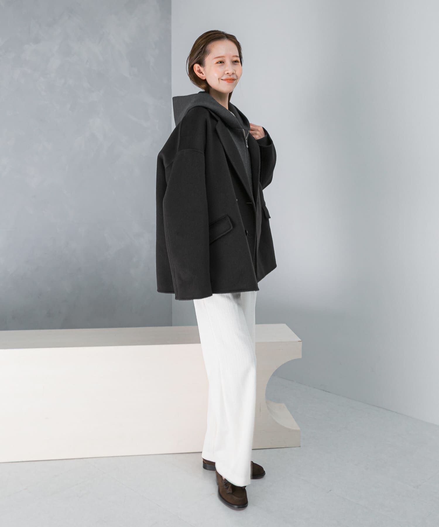 URBAN RESEARCH ROSSO「リバージャコット」|ノーカラーコート|