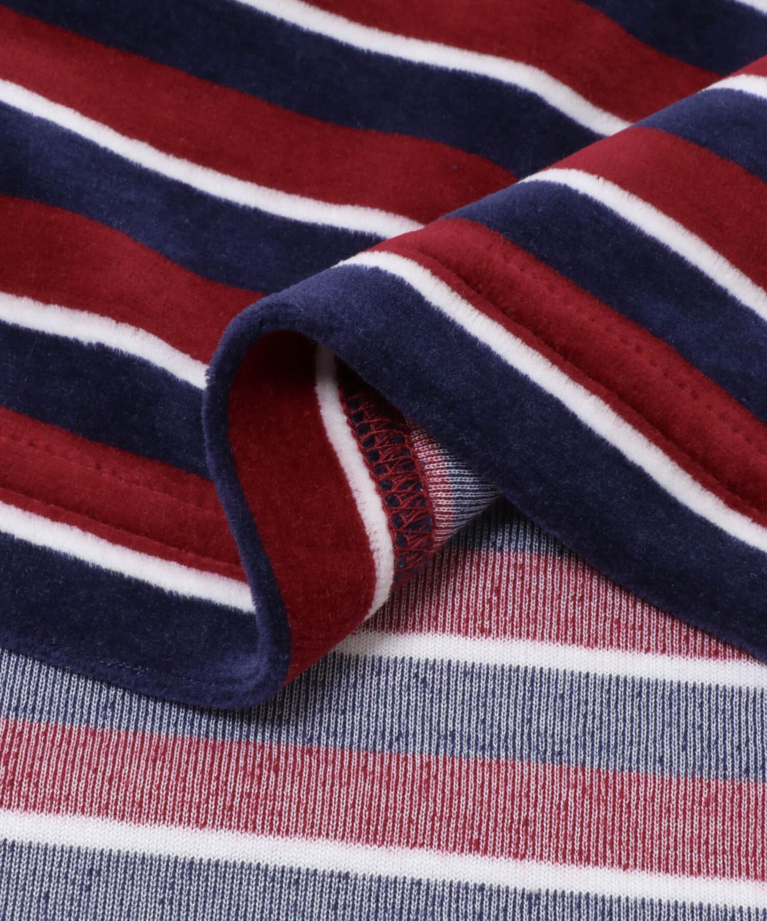 URBAN RESEARCH「『UR TECH』ベロアボーダーラガーシャツ」|Tシャツ・カットソー|