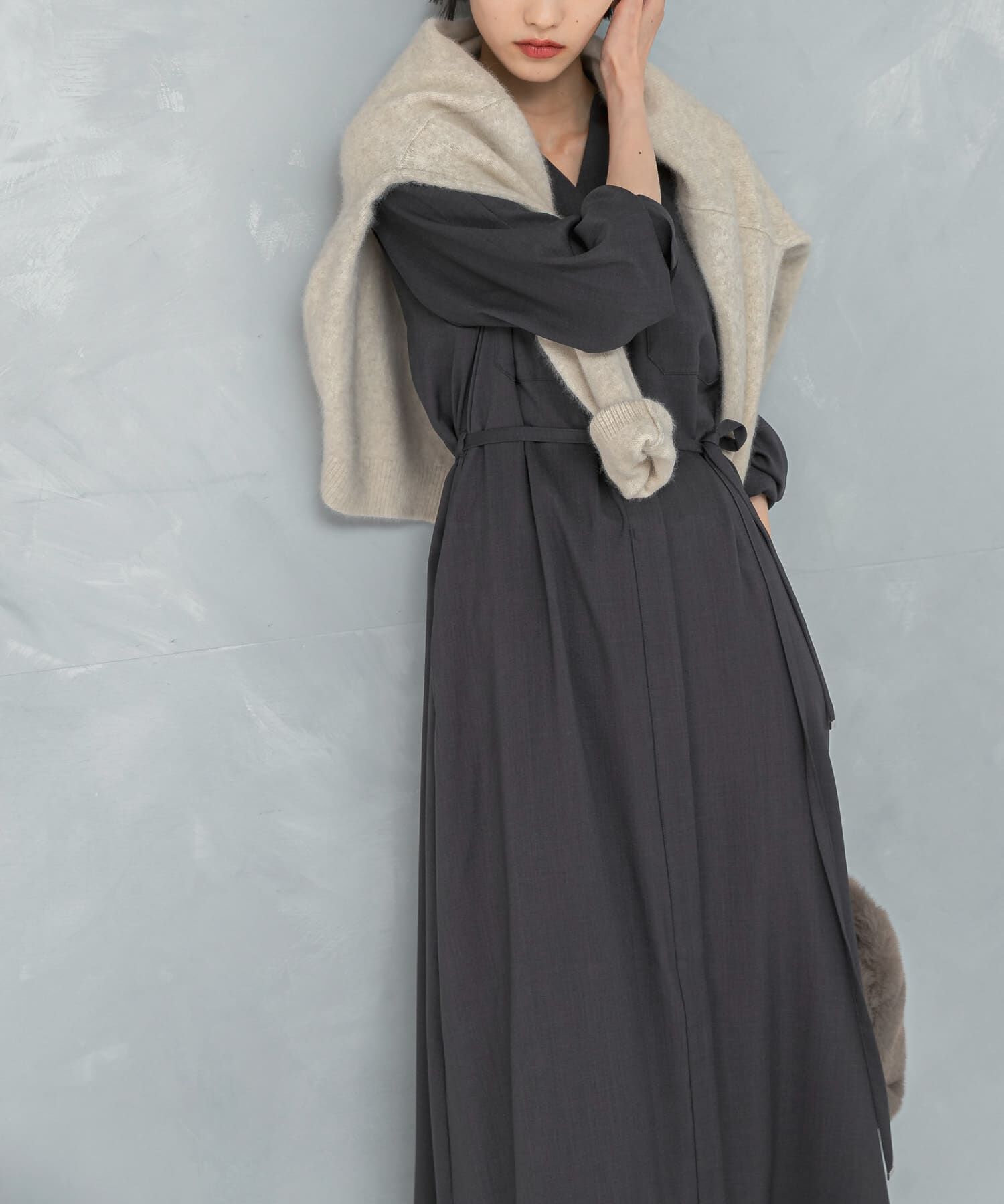 URBAN RESEARCH ROSSO「ポケットデザインVネックワンピース」|ワンピース|