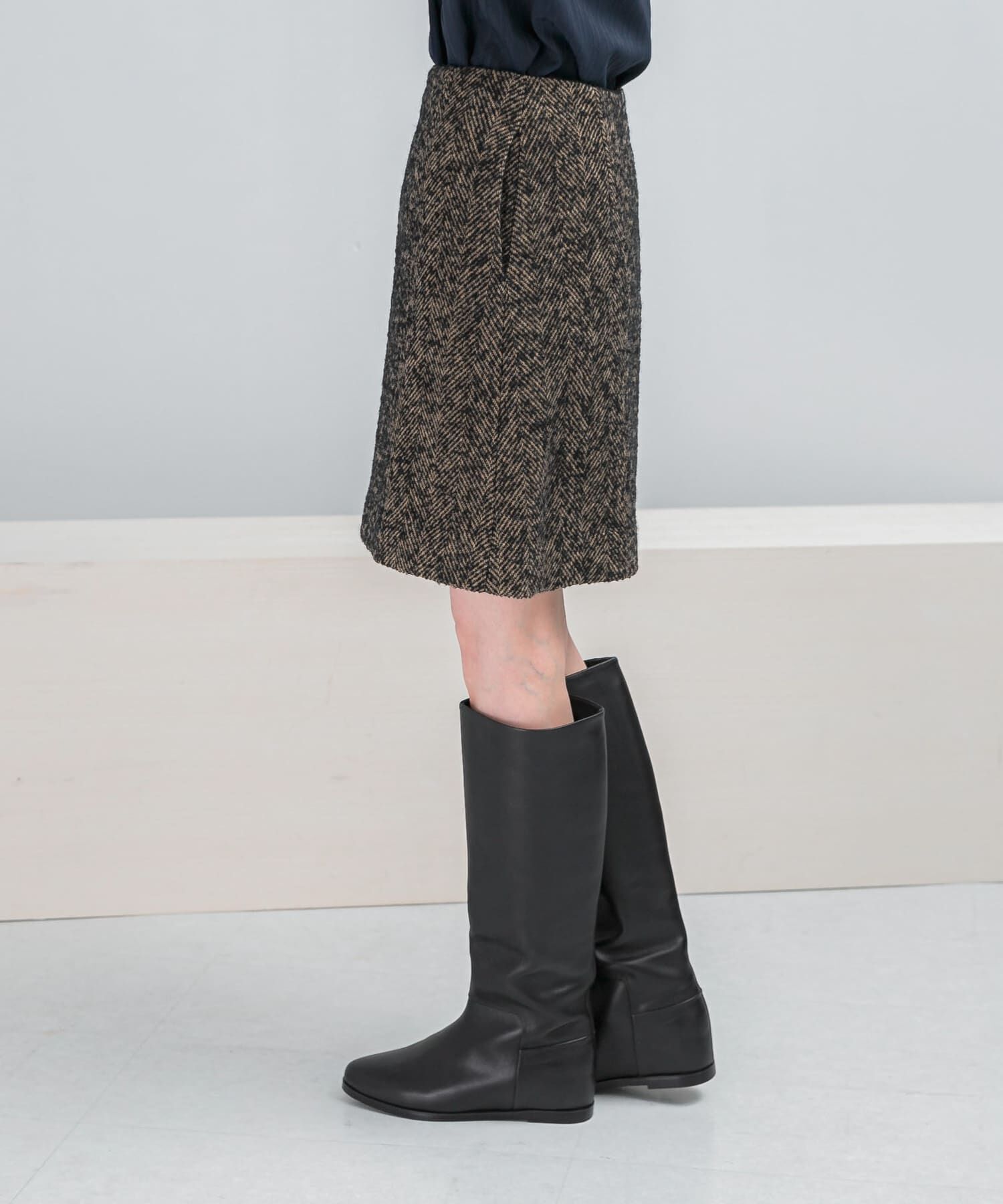 URBAN RESEARCH ROSSO「ウール混ループツイードミニスカート」|スカート|