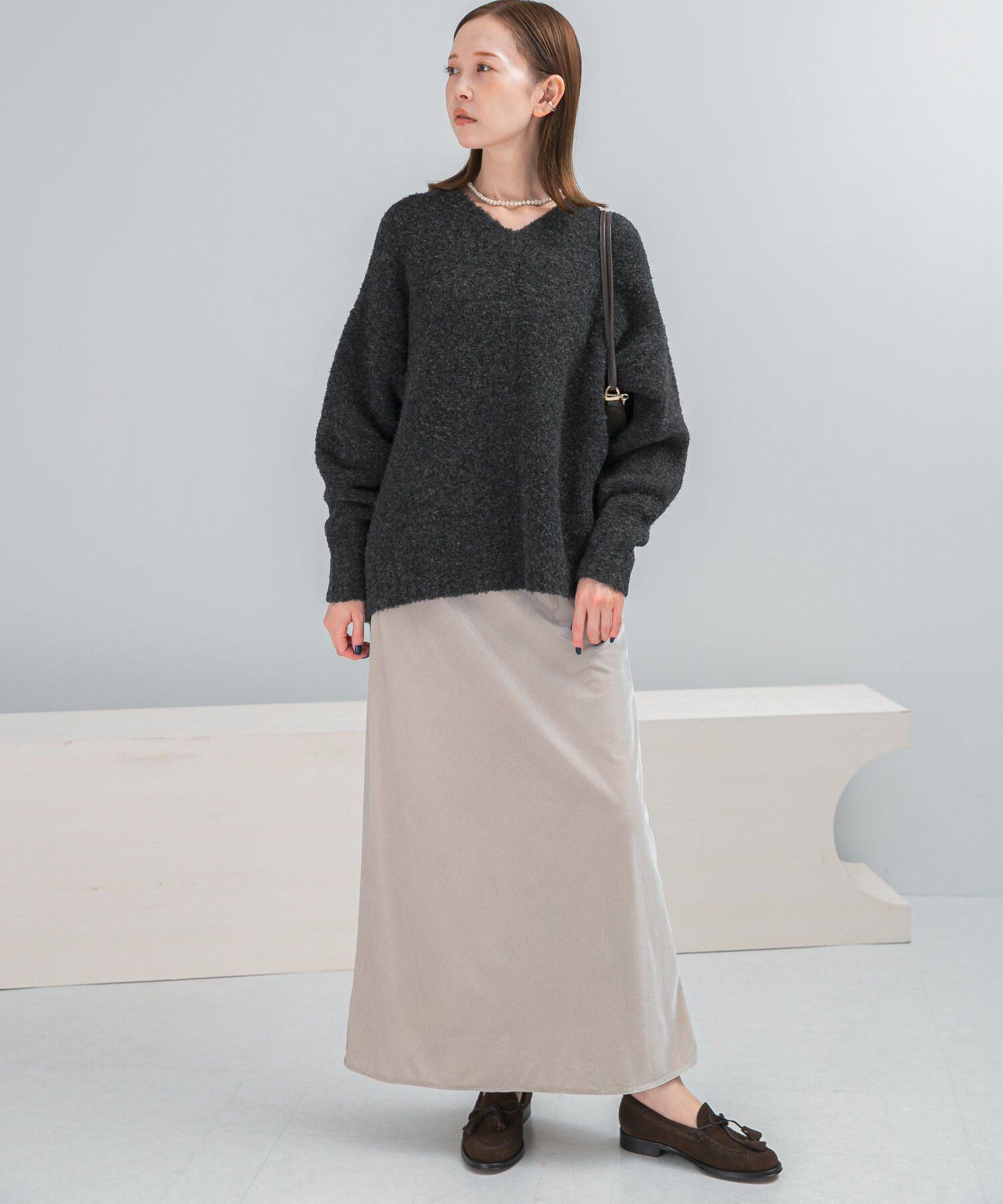 URBAN RESEARCH ROSSO「ベロアロングスカート」|スカート|