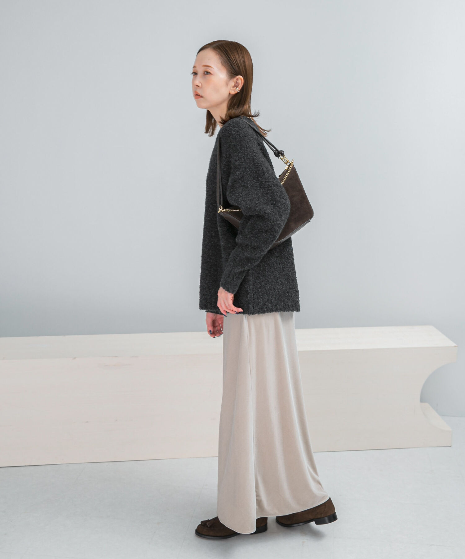 URBAN RESEARCH ROSSO「ベロアロングスカート」|スカート|