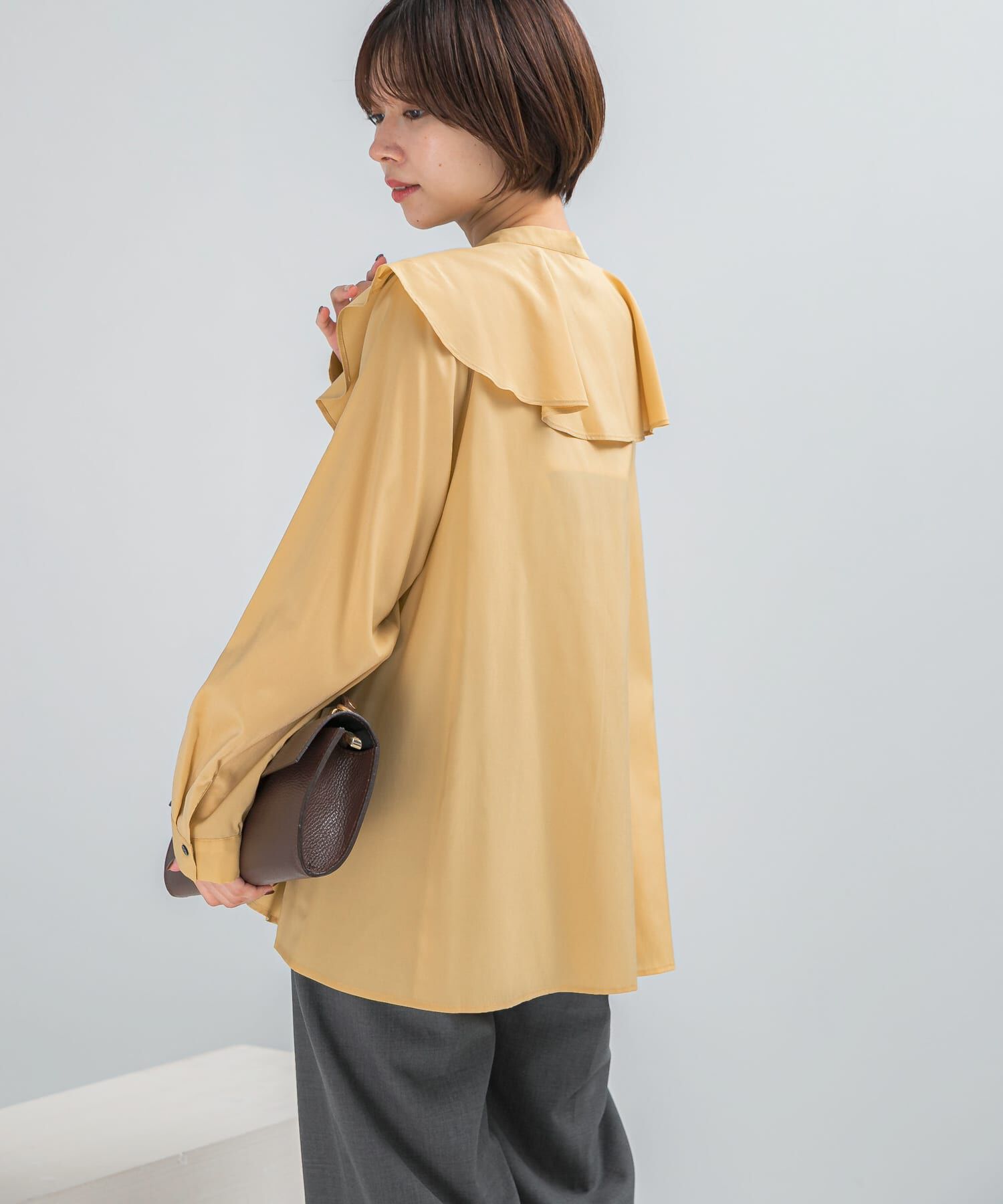 URBAN RESEARCH ROSSO「フリルカラーシャツブラウス」|シャツ・ブラウス|