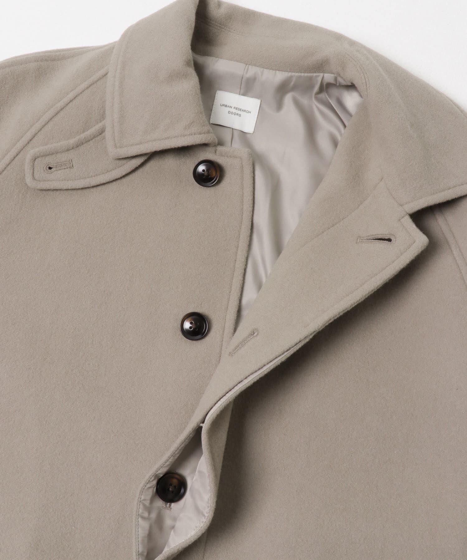 URBAN RESEARCH DOORS「ウール100バルマカーンコート」|ノーカラーコート|