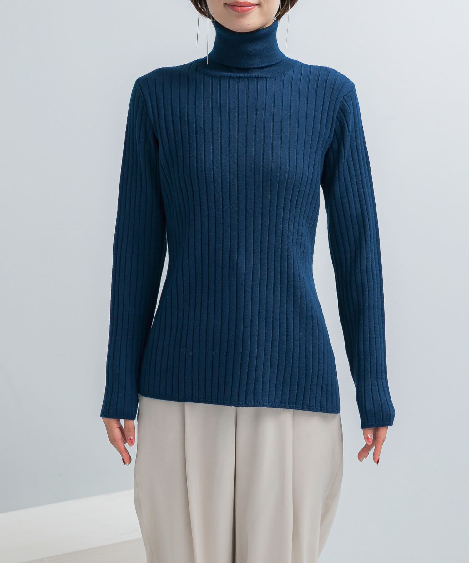 URBAN RESEARCH ROSSO「エクストラファインリブタートルニット」|ニット・セーター|