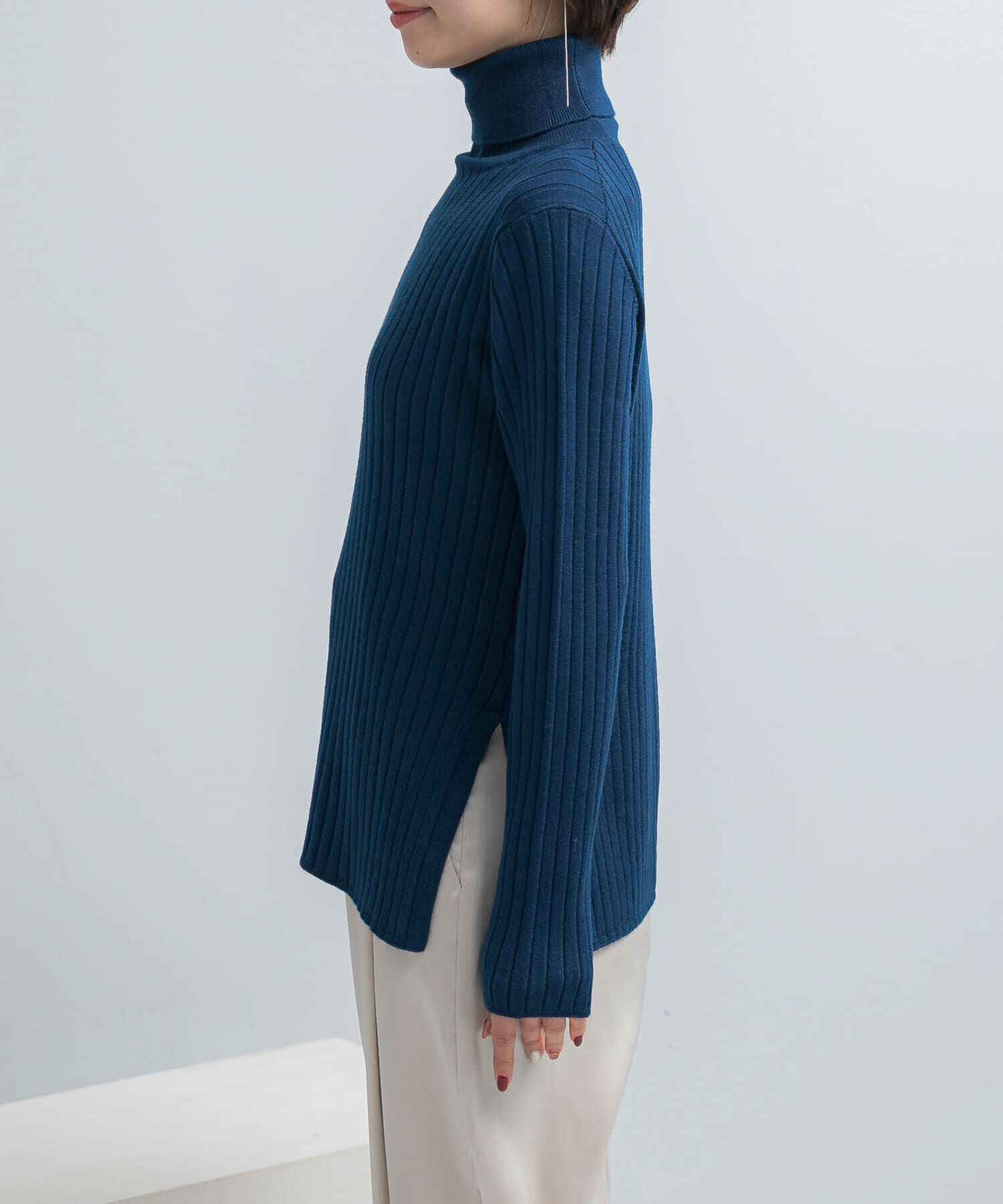 URBAN RESEARCH ROSSO「エクストラファインリブタートルニット」|ニット・セーター|