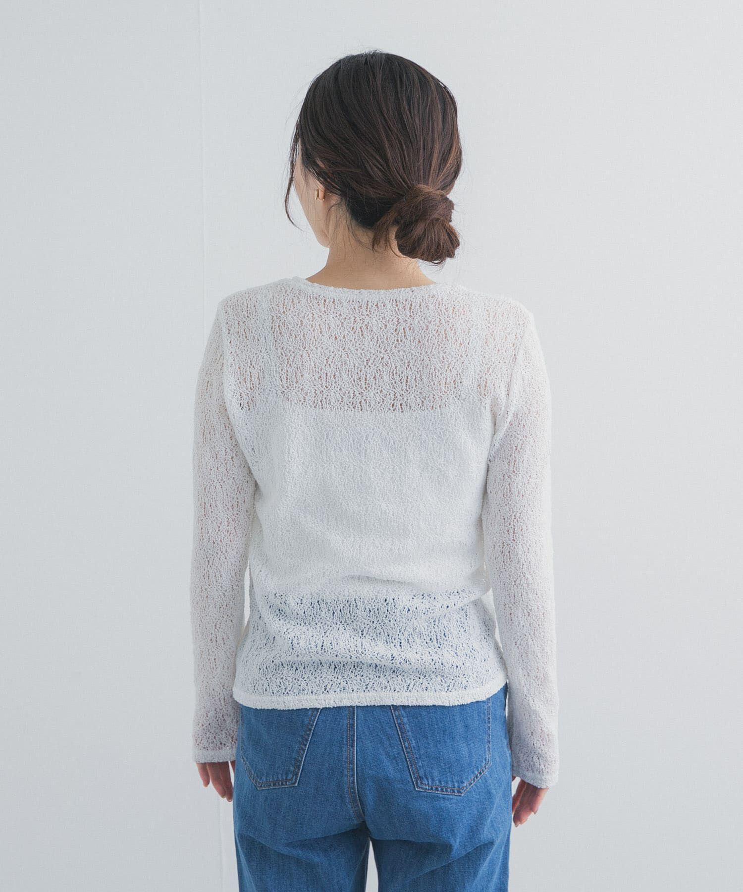 URBAN RESEARCH DOORS「カーリーラッセルレースロングスリーブTシャツ」|Tシャツ・カットソー|