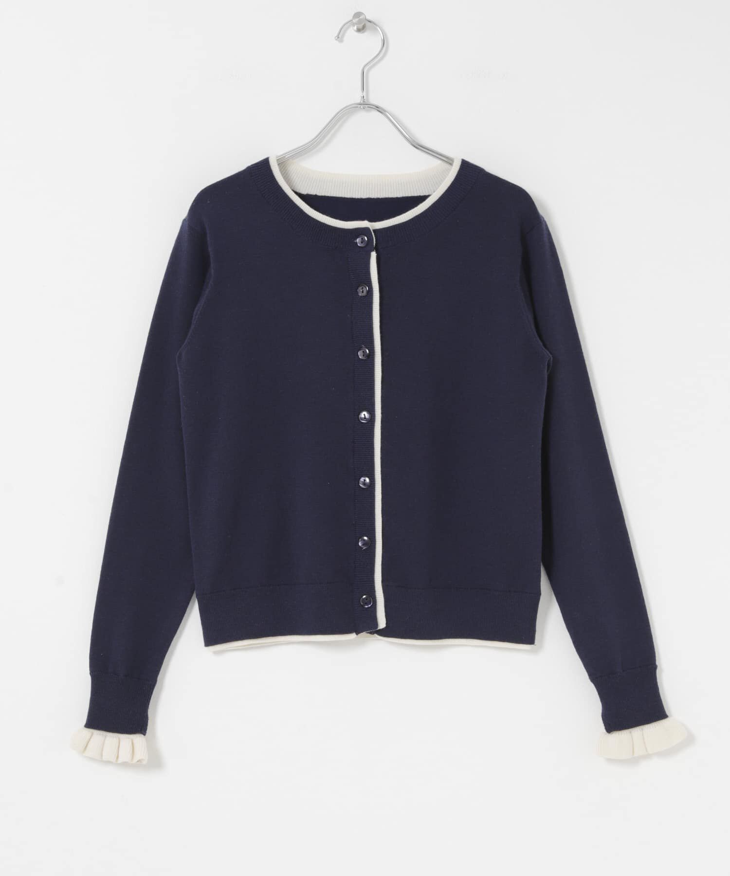 Sonny Label 「配色フリルニットカーディガン」|カーディガン|