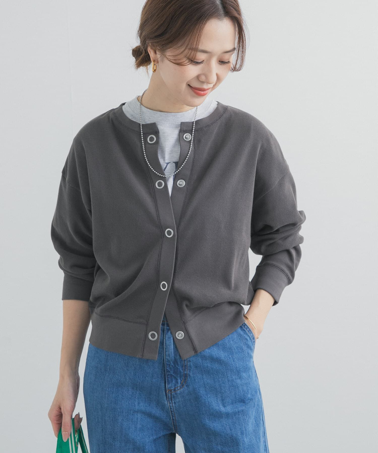 URBAN RESEARCH DOORS「ライトタックフライスカーディガン」|カーディガン|