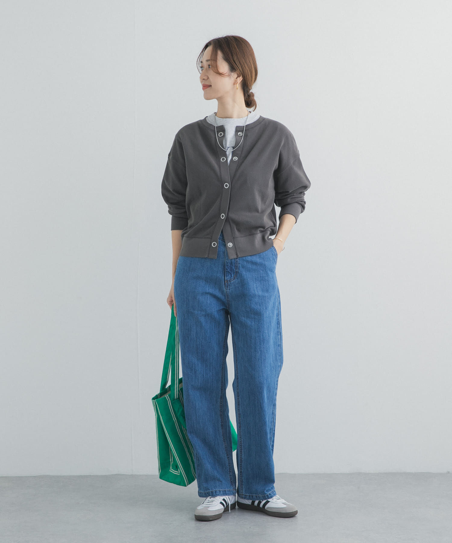 URBAN RESEARCH DOORS「ライトタックフライスカーディガン」|カーディガン|