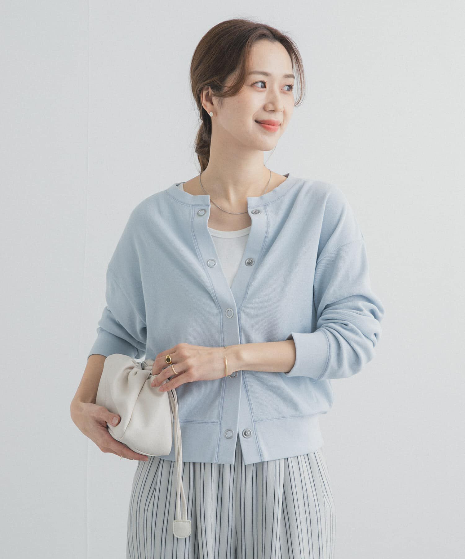 URBAN RESEARCH DOORS「ライトタックフライスカーディガン」|カーディガン|