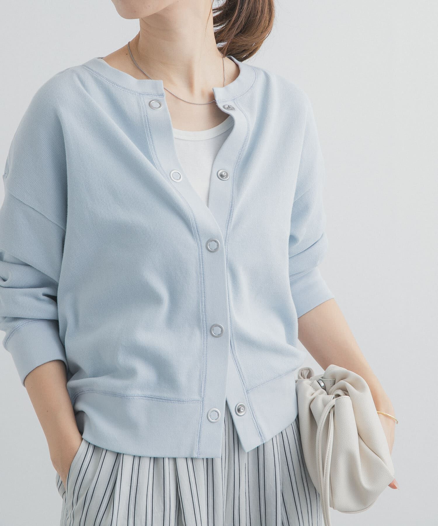 URBAN RESEARCH DOORS「ライトタックフライスカーディガン」|カーディガン|