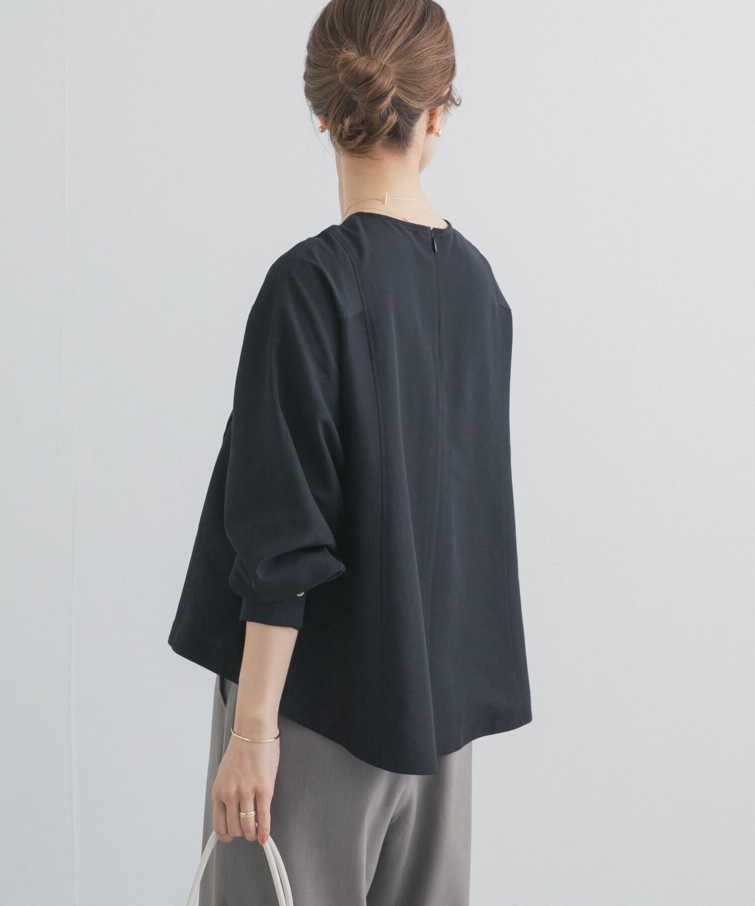 URBAN RESEARCH DOORS「タックフレアペプラムブラウス」|シャツ・ブラウス|