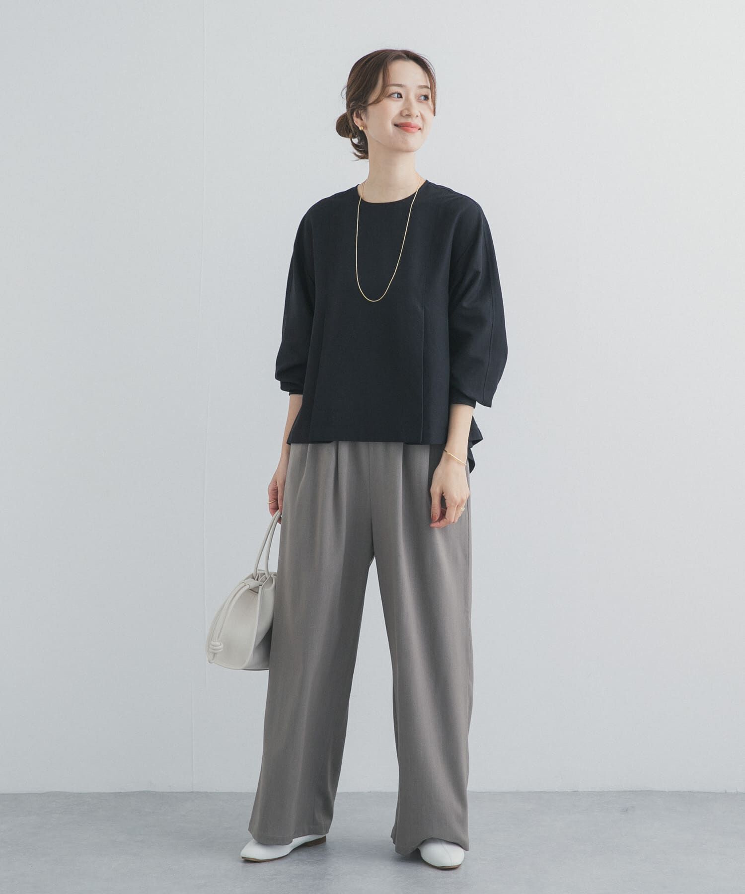 URBAN RESEARCH DOORS「タックフレアペプラムブラウス」|シャツ・ブラウス|