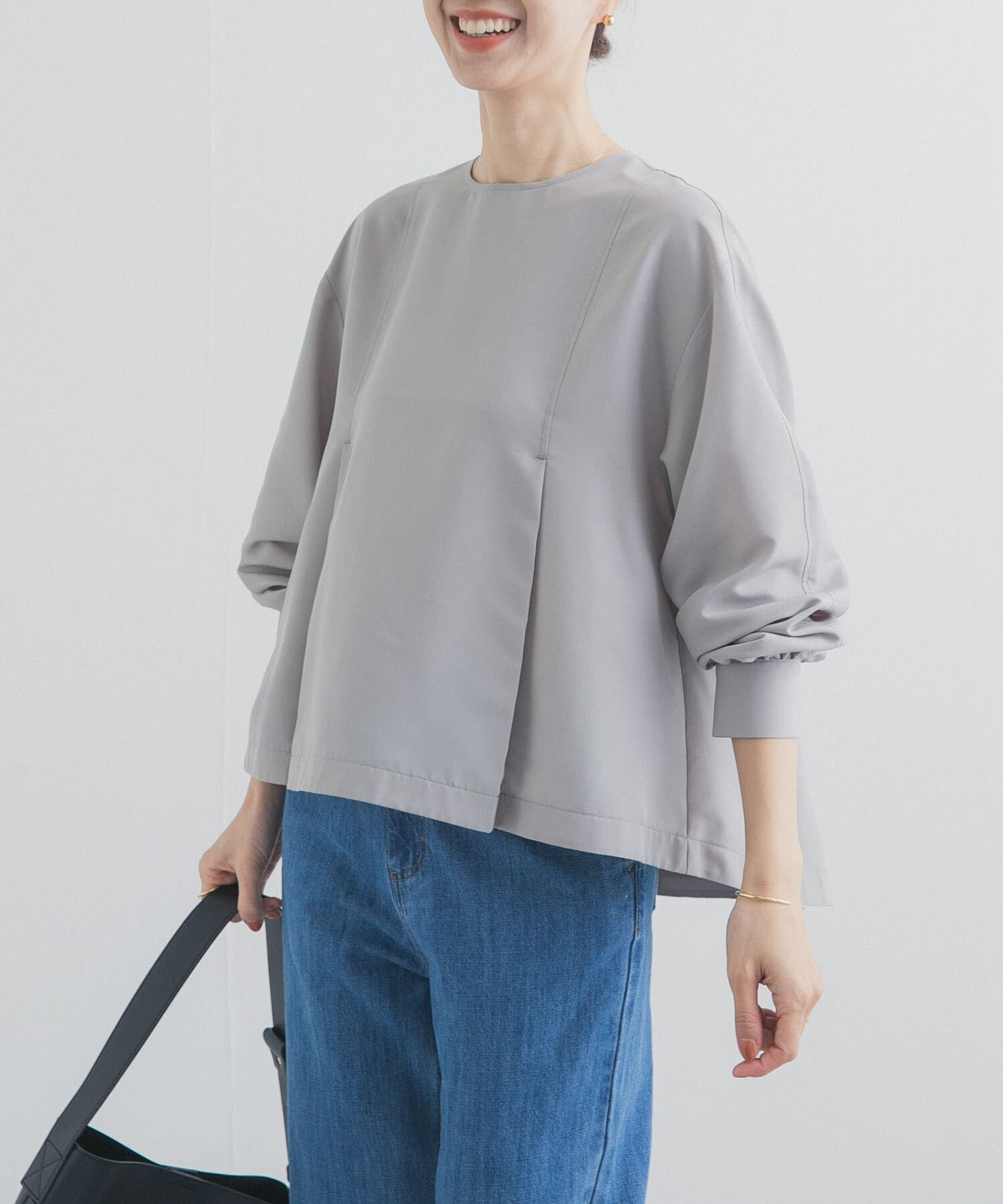 URBAN RESEARCH DOORS「タックフレアペプラムブラウス」|シャツ・ブラウス|