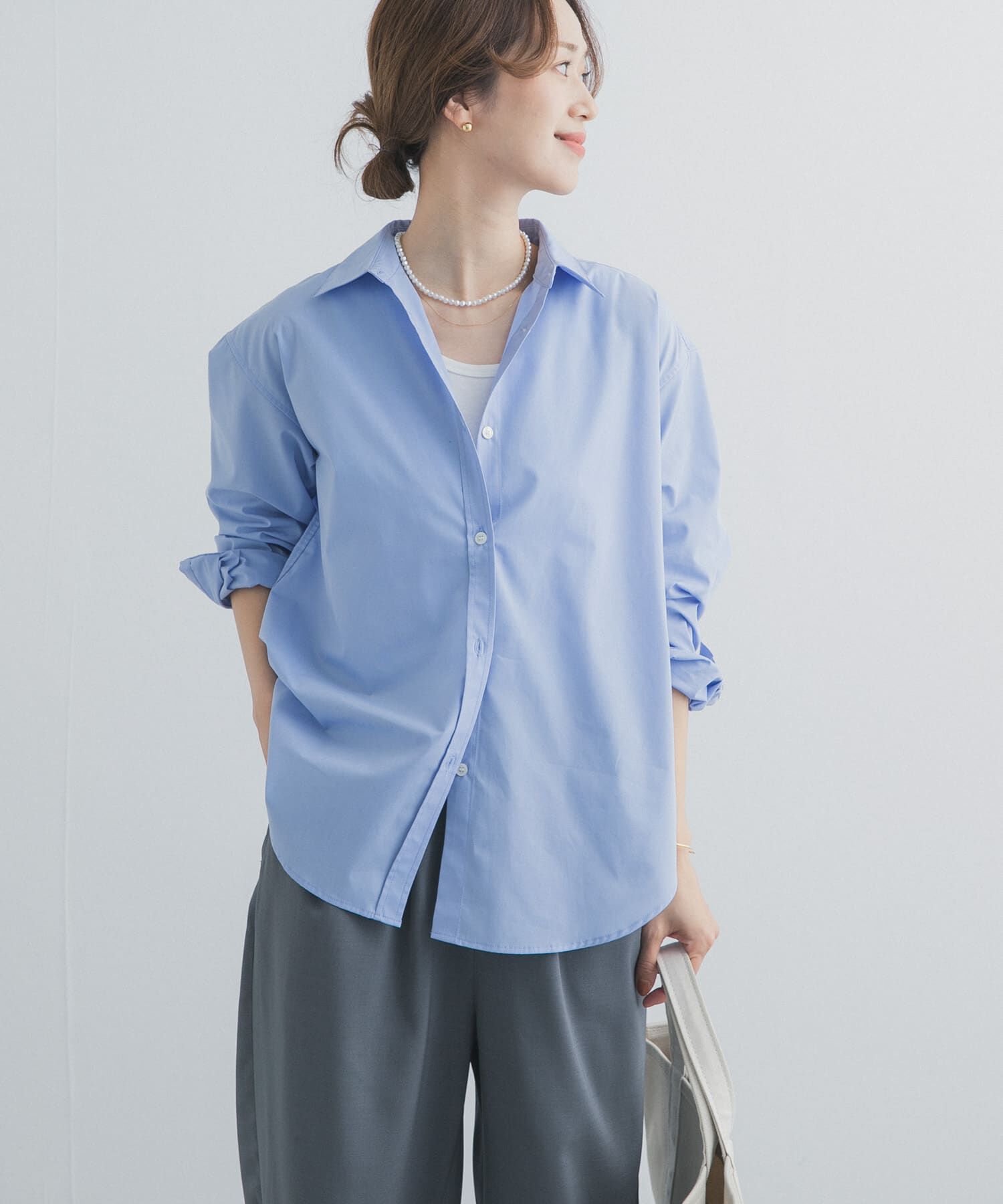 URBAN RESEARCH DOORS「『UR TECH』レギュラーカラーオーバーシャツ」|シャツ・ブラウス|