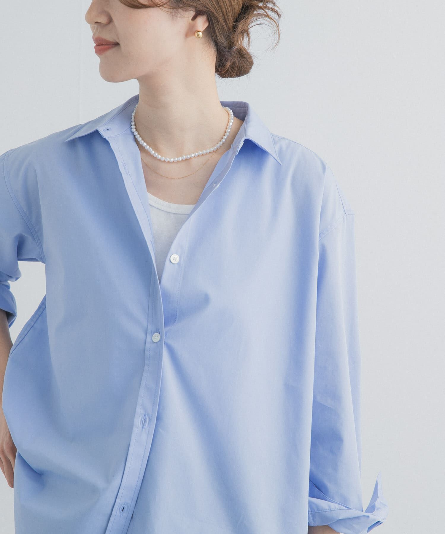 URBAN RESEARCH DOORS「『UR TECH』レギュラーカラーオーバーシャツ」|シャツ・ブラウス|