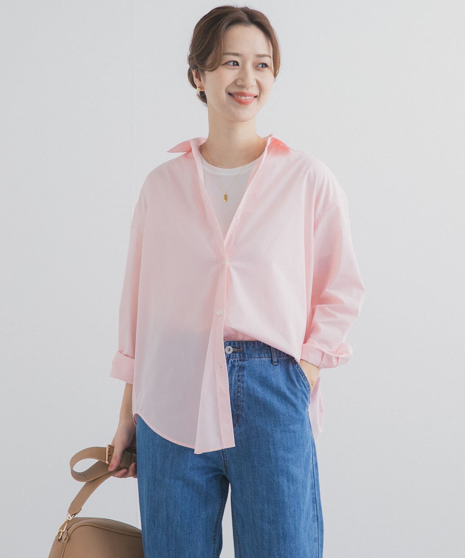 URBAN RESEARCH DOORS「『UR TECH』レギュラーカラーオーバーシャツ」|シャツ・ブラウス|