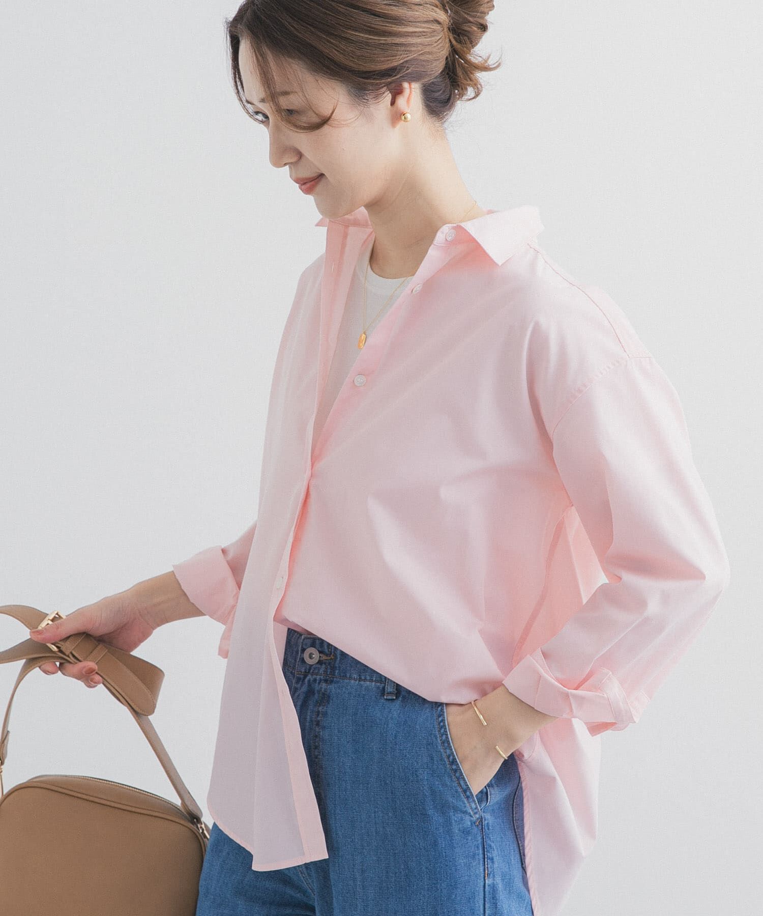 URBAN RESEARCH DOORS「『UR TECH』レギュラーカラーオーバーシャツ」|シャツ・ブラウス|