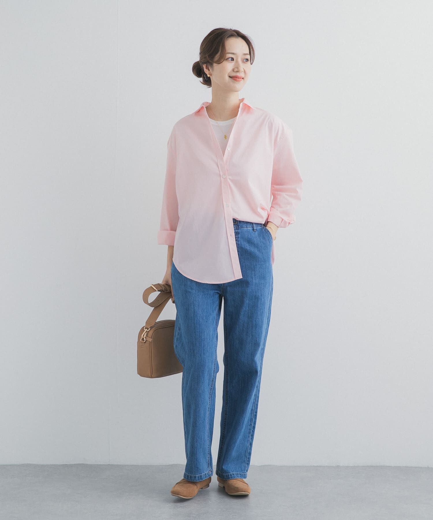 URBAN RESEARCH DOORS「『UR TECH』レギュラーカラーオーバーシャツ」|シャツ・ブラウス|