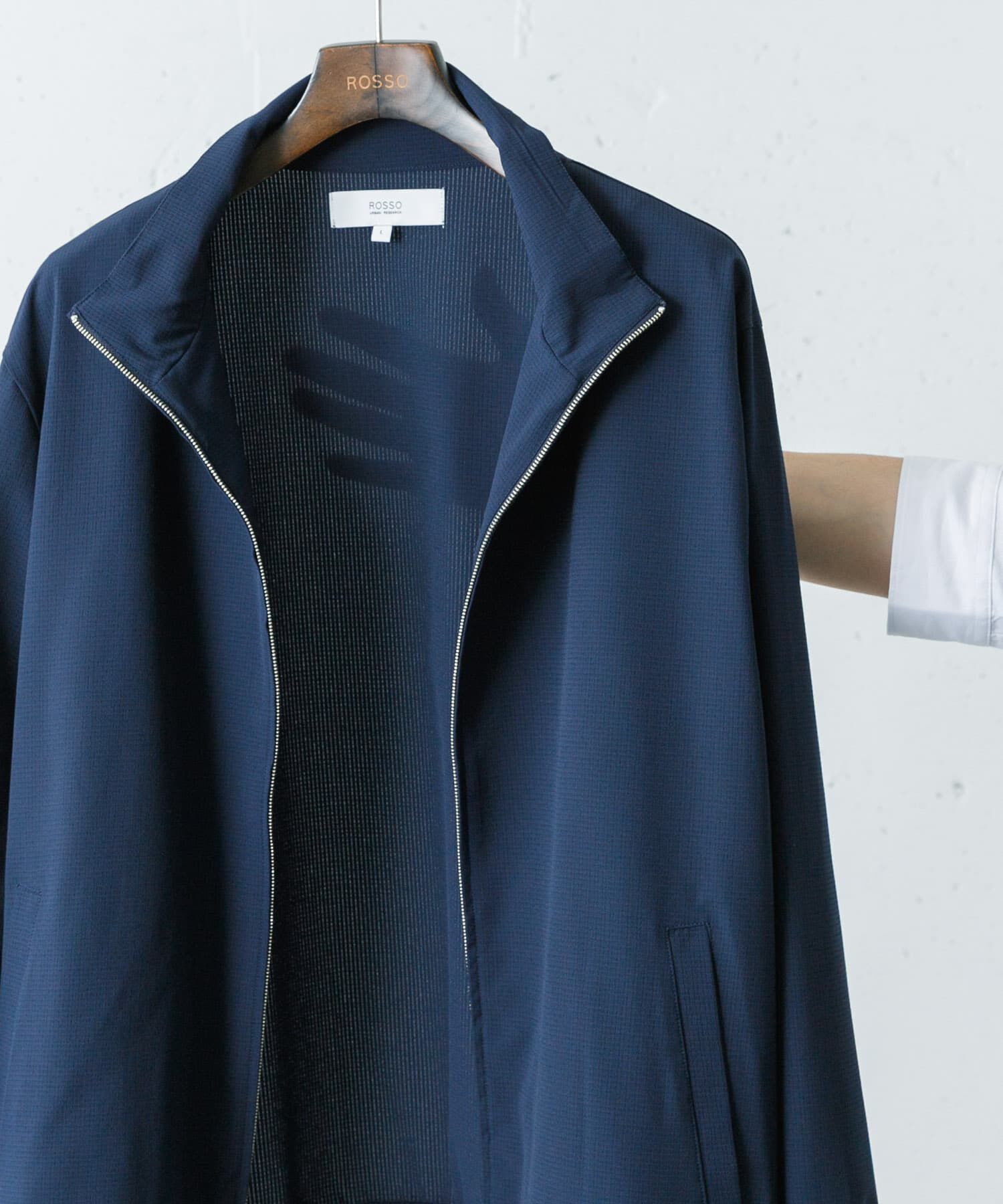 URBAN RESEARCH ROSSO「『WEB限定』『吸水 / 速乾』Air Stretch スタンドブルゾン」|ブルゾン・スタジャン|ネイビー