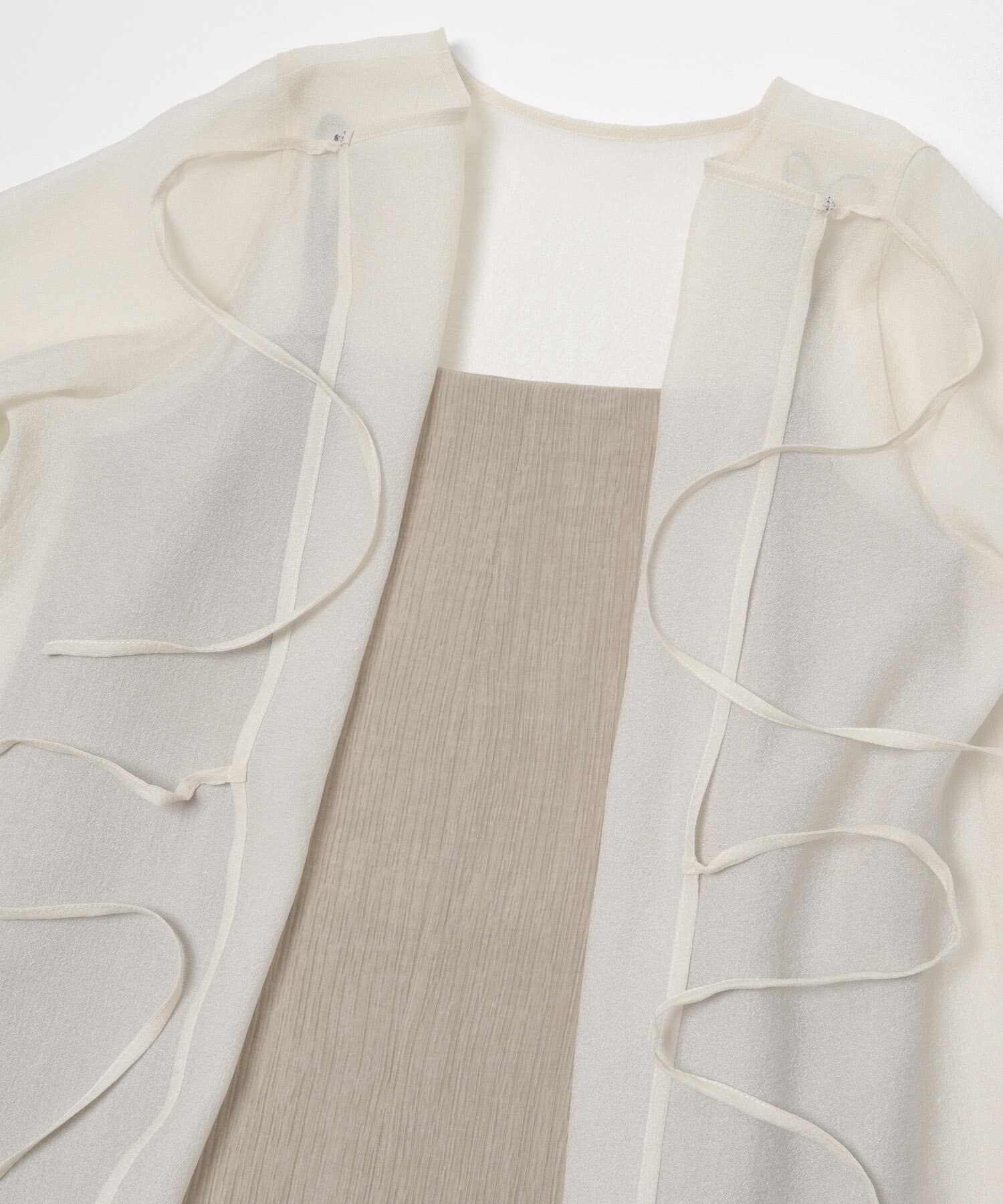 URBAN RESEARCH ROSSO「ハーフスリーブオーガンジーバックオープンドレス」|ワンピース|