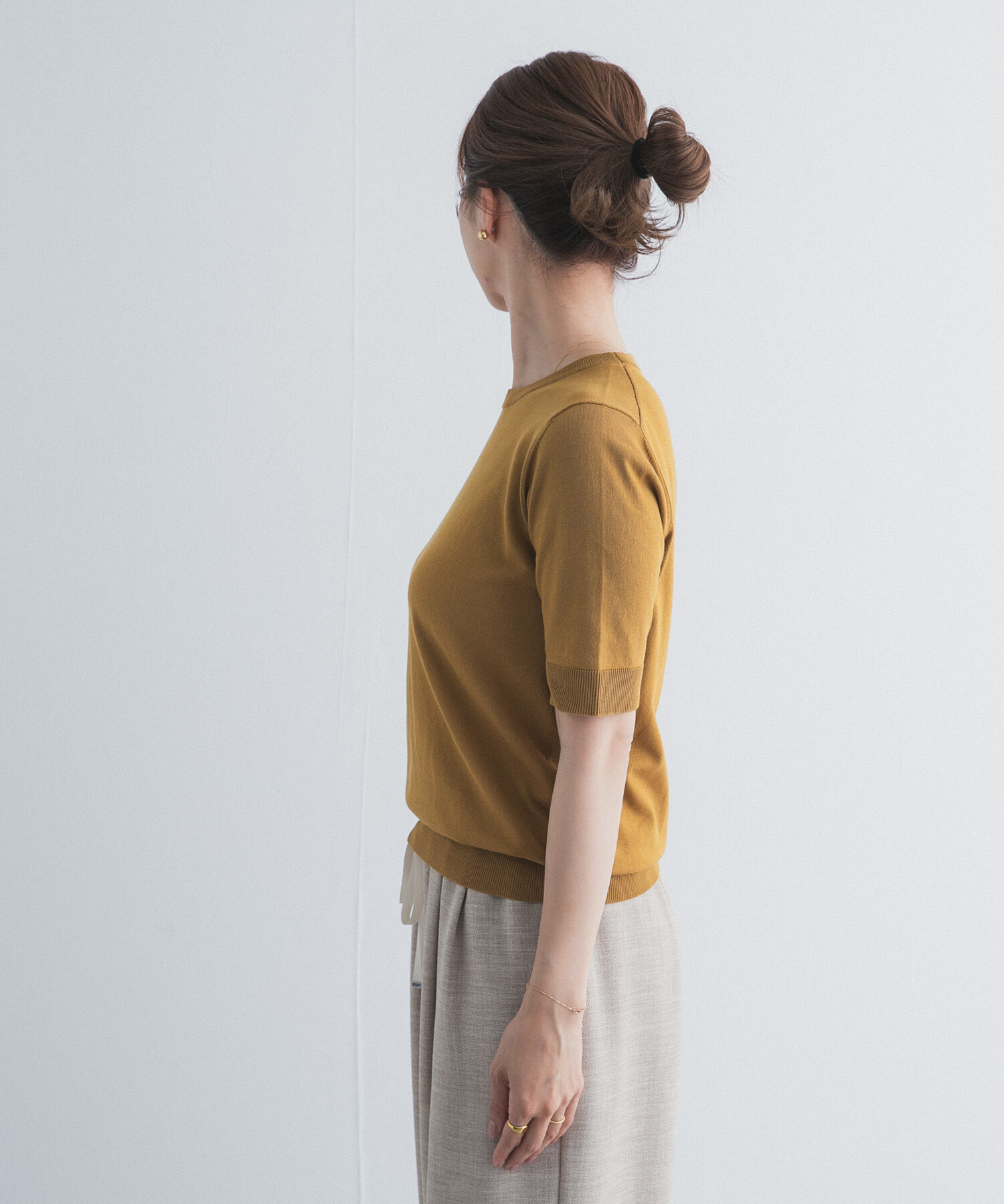 URBAN RESEARCH DOORS「『UR TECH ひやサラクール』コットンハーフスリーブKNIT」|ニット・セーター|