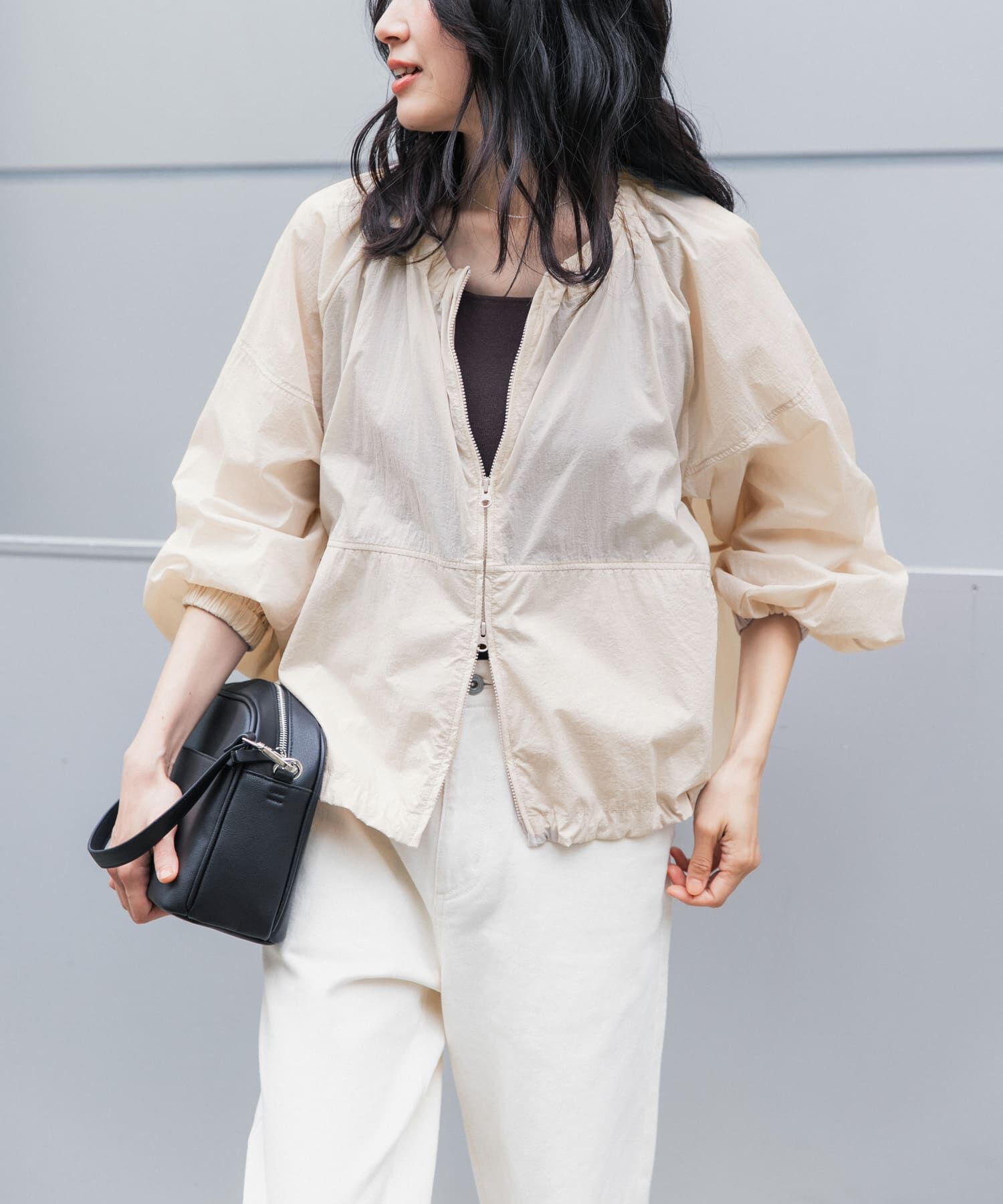 URBAN RESEARCH DOORS「『UR TECH』ポケッタブル撥水ノーカラーブルゾン」|ブルゾン・スタジャン|