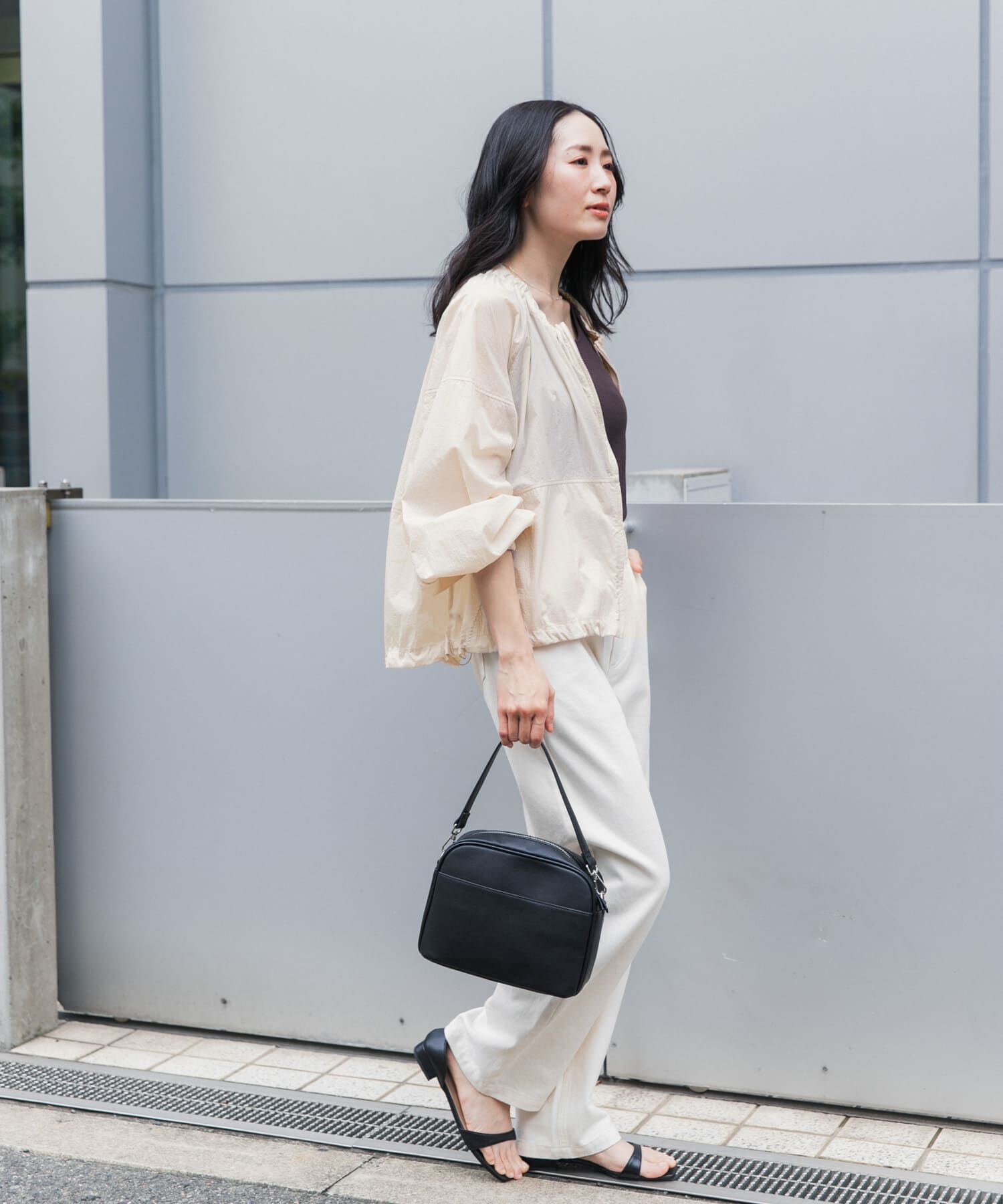 URBAN RESEARCH DOORS「『UR TECH』ポケッタブル撥水ノーカラーブルゾン」|ブルゾン・スタジャン|