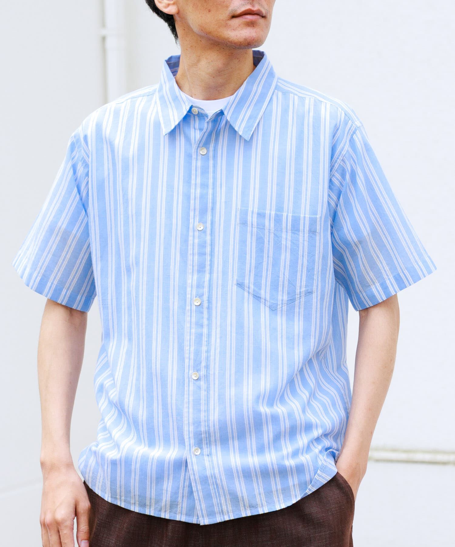 Sonny Label 「インドコットンストライプシャツ」|シャツ・ブラウス|ブルー